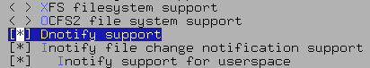 Dnotify kernel support